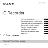 Sony ICD-UX300F Používateľská príručka