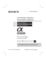Sony SEL50F18 Návod na používanie