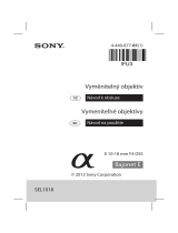 Sony SEL1018 Návod na používanie