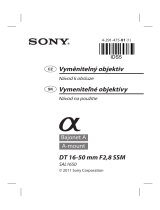 Sony SAL1650 Návod na používanie