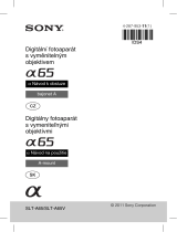 Sony SLT-A65 Návod na používanie