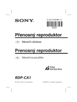 Sony RDP-CA1 Návod na používanie