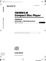 Sony CDX-MP40 Návod na používanie
