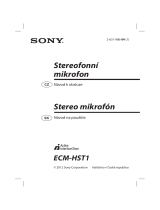 Sony ECM-HST1 Návod na používanie