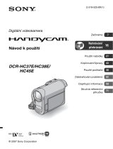 Sony DCR-HC38E Návod na používanie