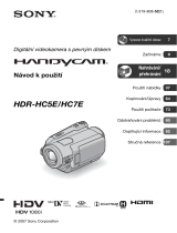 Sony HDR-HC5E Návod na používanie