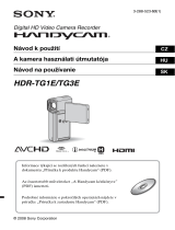 Sony HDR-TG3E Užívateľská príručka