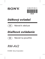 Sony RM-AV2 Návod na používanie