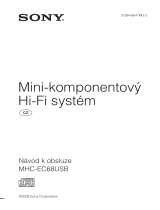 Sony MHC-EC68USB Návod na používanie