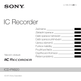 Sony ICD-PX820 Návod na používanie