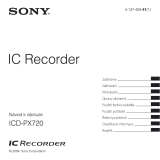 Sony ICD-PX720 Návod na používanie