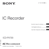 Sony ICD-PX720 Užívateľská príručka