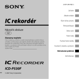 Sony ICD-P530F Návod na používanie