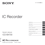Sony ICD-BX700 Návod na používanie