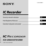 Sony ICD-UX70 Užívateľská príručka