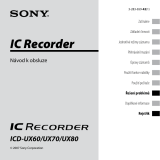 Sony ICD-UX80 Návod na používanie