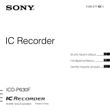 Sony ICD-P630F Užívateľská príručka