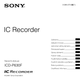 Sony ICD-P630F Návod na používanie