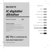 Sony ICD-SX77 Návod na používanie