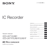 Sony ICD-UX71 Návod na používanie