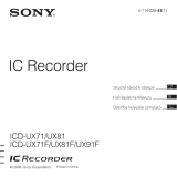 Sony ICD-UX71F Užívateľská príručka