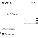 Sony ICD-SX700 Užívateľská príručka
