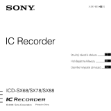 Sony ICD-SX78 Užívateľská príručka