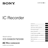 Sony ICD-SX88 Návod na používanie