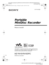 Sony MZ-R410 Návod na používanie
