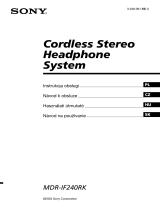 Sony MDR-IF240RK Návod na obsluhu