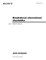 Sony MDR-RF800RK Návod na používanie