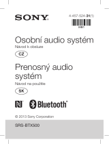Sony SRS-BTX500 Návod na používanie
