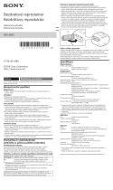 Sony SRS-XB01 referenčná príručka