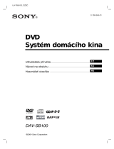 Sony DAV-SB100 Užívateľská príručka