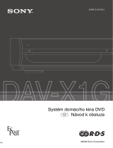 Sony DAV-X1G Návod na používanie