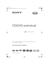 Sony DVP-SR350 Návod na používanie