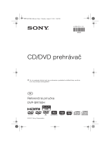 Sony DVP-SR750H Návod na používanie