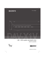 Sony DAV-X1V Návod na používanie