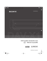 Sony DAV-X1 Návod na používanie