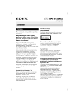 Sony NAS-SC55PKE Užívateľská príručka