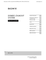 Sony MHC-GT4D Návod na používanie
