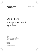 Sony MHC-EC68USB Návod na používanie