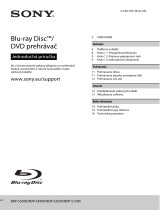 Sony BDP-S3500 Používateľská príručka