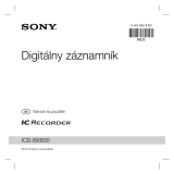 Sony ICD-BX800 Návod na používanie