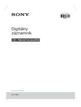 Sony ICD-TX50 Návod na používanie