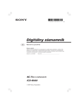 Sony ICD-B500 Návod na používanie