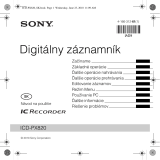 Sony ICD-PX820 Návod na používanie