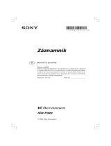 Sony ICD-P320 Návod na používanie