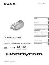 Sony DCR-SX73E Návod na používanie