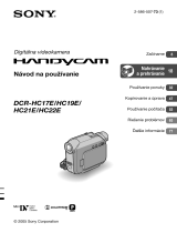 Sony DCR-HC21E Návod na používanie